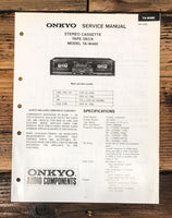 Onkyo TA-W460 Cassette Service Manual *Original*