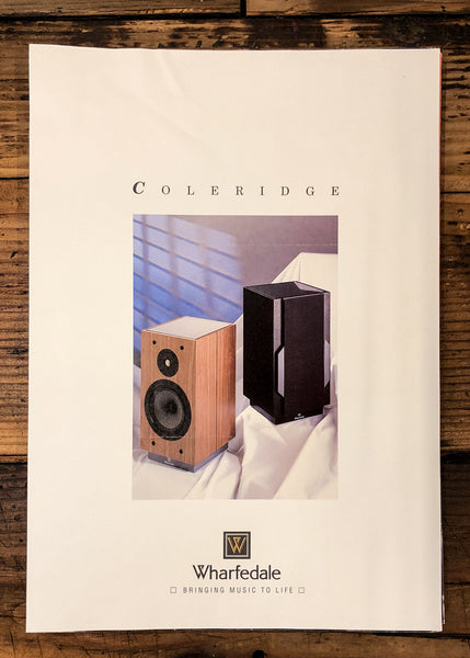 Wharfedale Colerridge Speaker 1pg Dealer Spec Sheet Dealer Brochure *Orig*