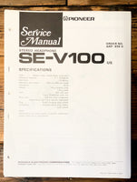 Pioneer SE-V100 Headphones  Service Manual *Original*