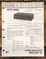 Sony STR-GX6ES STR-GX7ES Receiver  Service Manual *Original*
