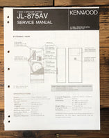 Kenwood JL-875AV Speaker  Service Manual *Original*