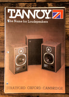 Tannoy Stratford Cambridge Oxford Speaker 3pg Dealer Brochure *Orig*