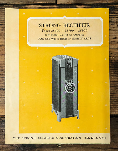 Strong Electric Corp. Type 28600 28700 Rectifier 3 pg Brochure  *Original*