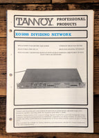 Tannoy XO5000 Crossover 3pg Dealer Brochure *Orig*