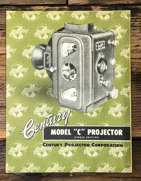 Century Projector Corp. Model C Projector 3 pg Dealer Brochure  *Original*