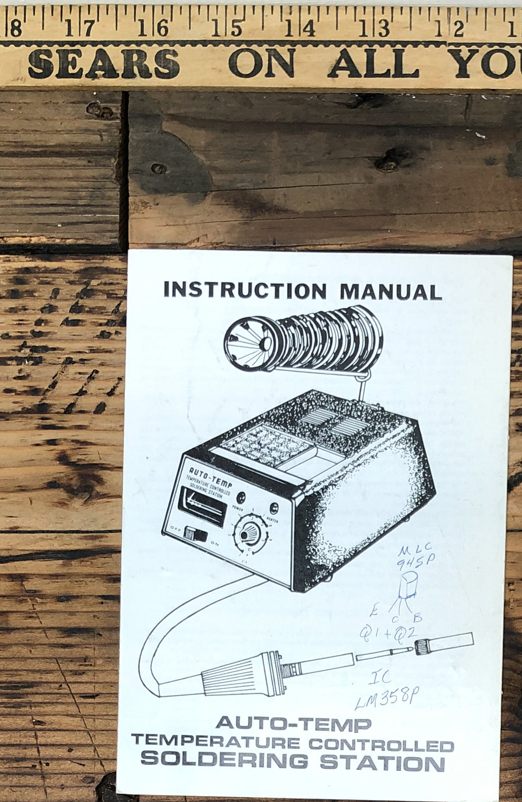 Auto-Temp  Soldering Station Owner / User Manual *Original*