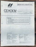 Sansui CD-X301i CD Player  Service Manual *Original*