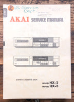 Akai HX-2 HX-3 Cassette  Service Manual *Original*