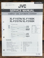 JVC XL-F115 -F215 -F116 -F216 CD Player  Service Manual *Original*
