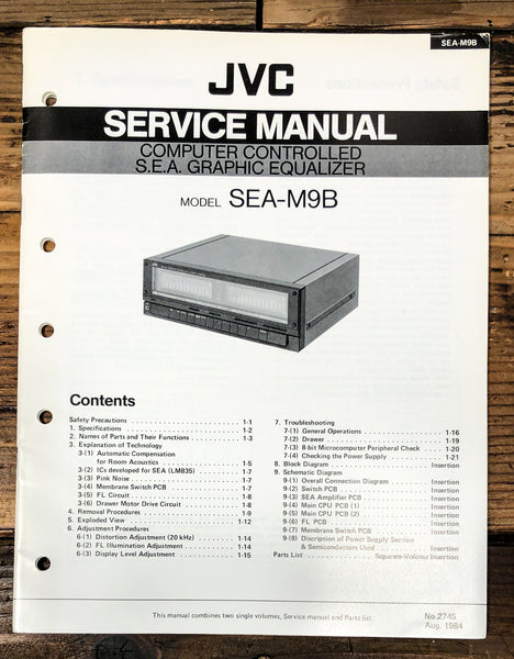JVC SEA-M9B Graphic Equalizer Service Manual *Original*