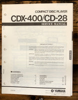 Yamaha CDX-400 CD-28 CD Player  Service Manual *Original*