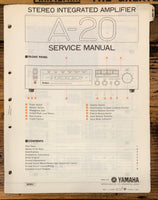 Yamaha A-20 Amplifier  Service Manual *Original*