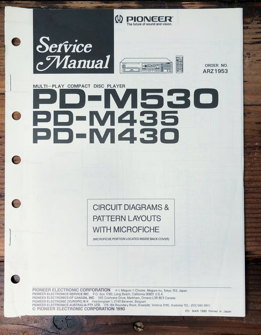 Pioneer PD-M530 PD-M435 PD-M430 CD Player Service Manual *Original*