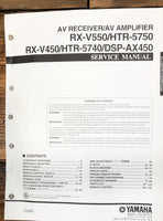 Yamaha RX-V550 HTR-5750 DSP-AX450 Receiver  Service Manual *Original*
