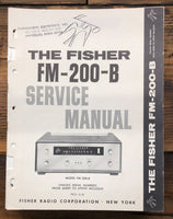 Fisher FM-200-B FM200B Tuner  Service Manual *Original* #2