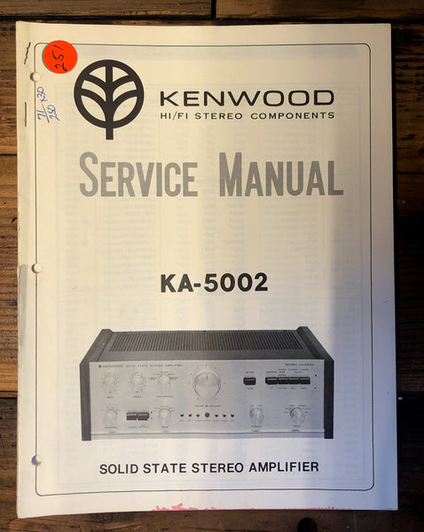 Kenwood KA-5002 Amplifier  Service Manual *Original*