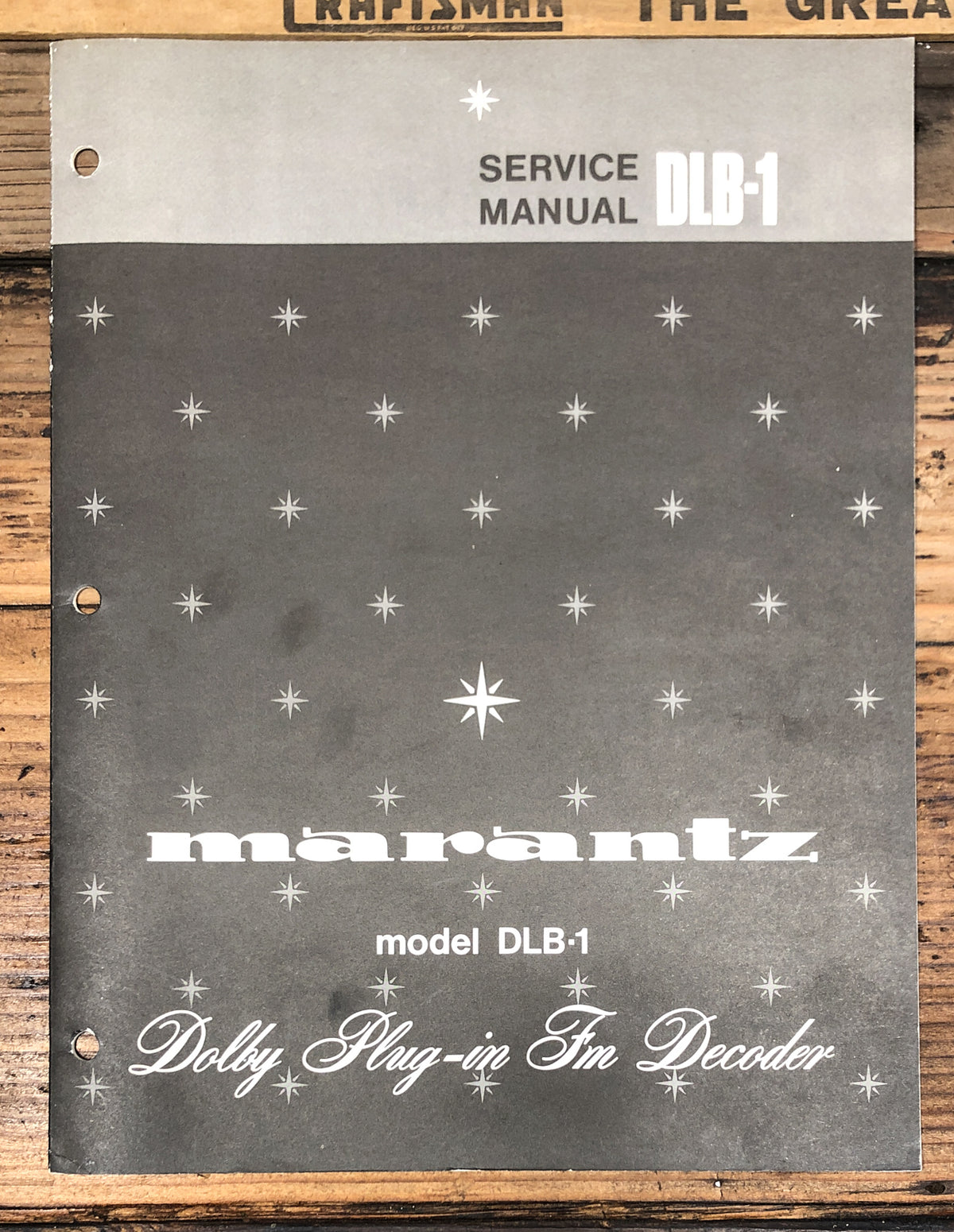 Marantz DLB-1 Dolby Decoder  Service Manual *Original*