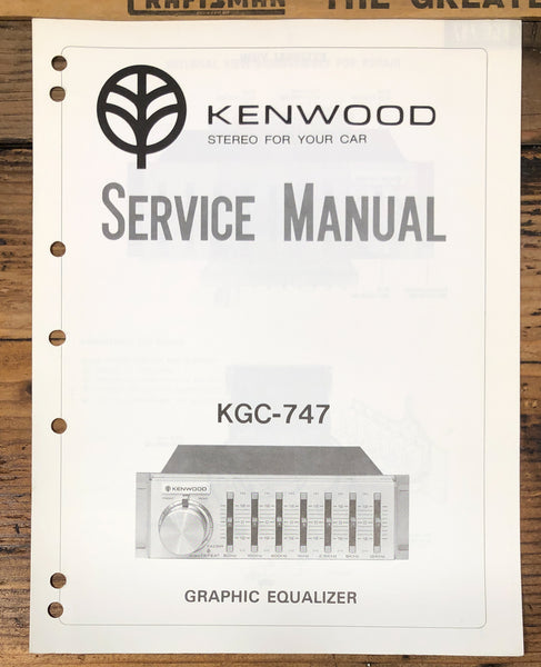 Kenwood KGC-747 Car Amplifier  Service Manual *Original*