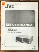 JVC SEA-70 Equalizer  Service Manual *Original*