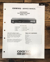 Onkyo T-401 Tuner Service Manual *Original*