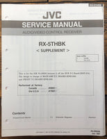 JVC RX-5TH RX-5THBK Receiver Supp. Service Manual *Original*