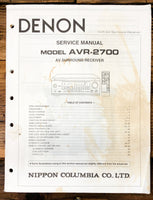 Denon AVR-2700 Receiver  Service Manual *Original* #1