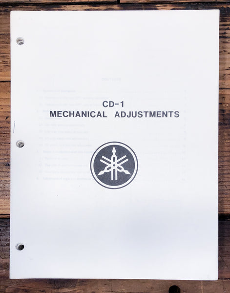 Yamaha CD-1  Mechanical Adjustment Service Manual *Original* #2