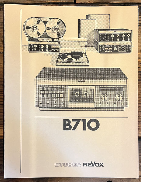 Studer Revox B710 B-710 Cassette 7pg Dealer Brochure  *Original*