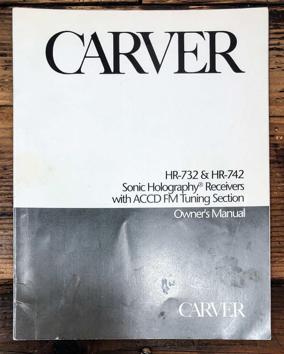 Carver HR-732 HR-742 Receiver Owners / User Manual *Original*