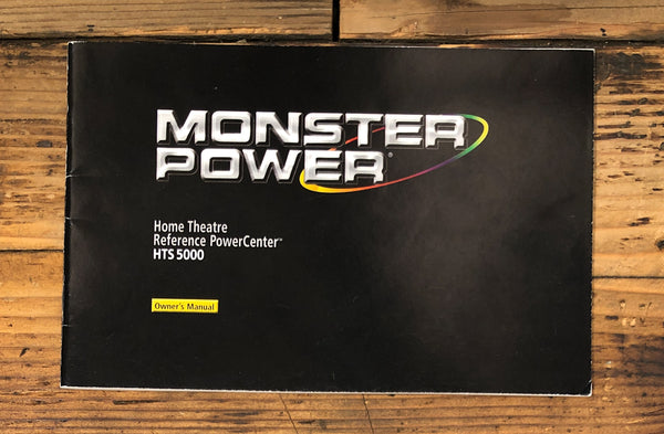 Monster Power HTS 5000 Power Center Owners / User Manual *Original*