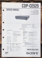 Sony CDP-CE525 CD Player  Service Manual *Original*