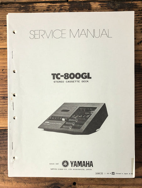 Yamaha TC-800GL Cassette  Service Manual *Original*