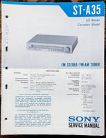 Sony ST-A35 Tuner  Service Manual *Original*