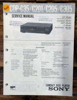 Sony CDP-C35 -C201 -C205 -C305 CD Player  Service Manual *Original*