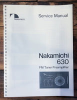 Sony 630 Tuner  Service Manual *Original*