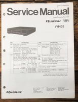 Quasar VH435 VCR  Service Manual *Original*