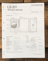 Kenwood LS-311 Speaker  Service Manual *Original*