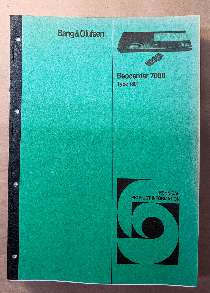 Bang Olufsen B&O Beocenter 7000 Receiver Service Manual *Original* #3