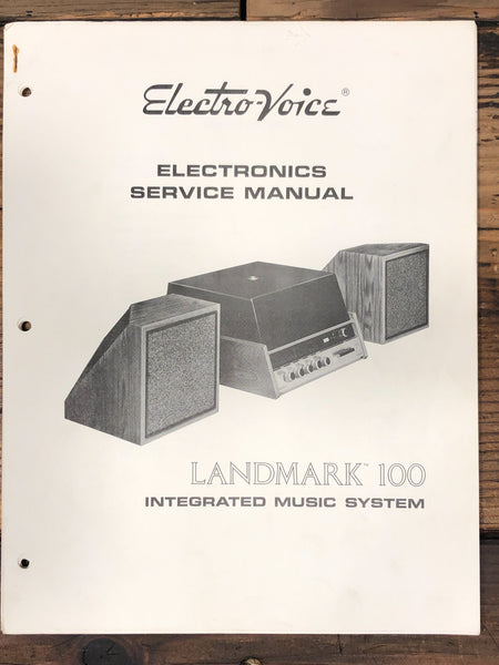 Electrovoice Landmark 100 Stereo Service Manual *Original*