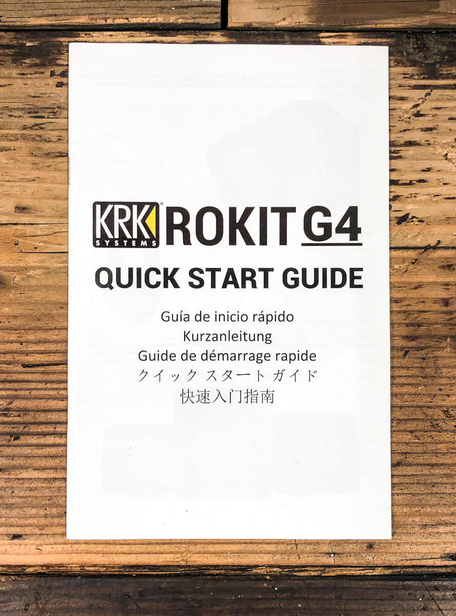 KRK Rokit G4 Speaker Owners / User Manual *Original*