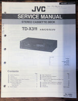 JVC TD-X311 Cassette  Service Manual *Original*