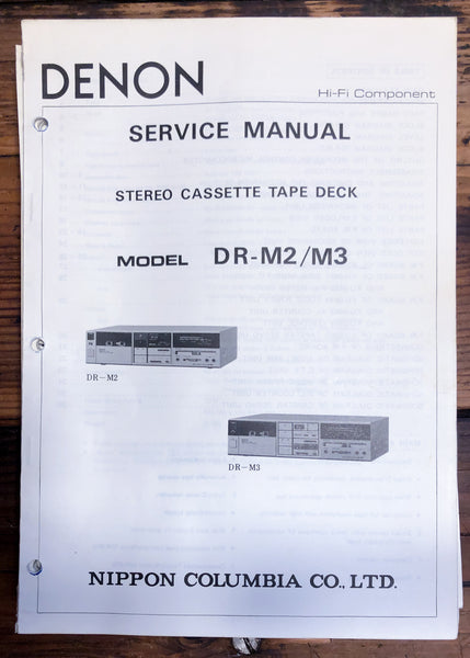 Denon DR-M2 DR-M3 Cassette  Service Manual *Original*