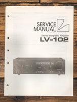 Luxman LV-102 Amplifier Service Manual *Original*