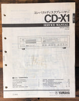 Yamaha CD-X1 CD Player  Service Manual *Original* #2