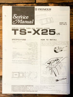 Pioneer TS-X25 Speaker  Service Manual *Original*