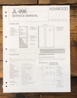 Kenwood JL-996 Speaker  Service Manual *Original*