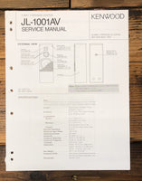 Kenwood JL-1001AV Speaker  Service Manual *Original*