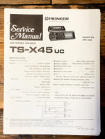 Pioneer TS-X45 Speaker  Service Manual *Original*