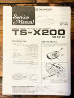 Pioneer TS-X200 Speaker  Service Manual *Original*