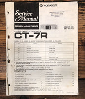 Pioneer CT-7R Cassette Service Manual *Original*